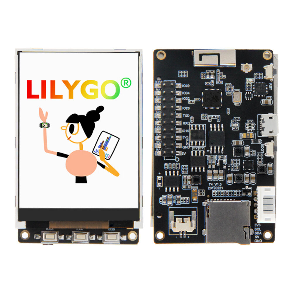 LILYGO TTGO T4 V1.3 ILI9341 2.4 inch LCD Display Backlight Adjustment CH9102F ESP32 Development Board WIFI Wireless Bluetooth Module