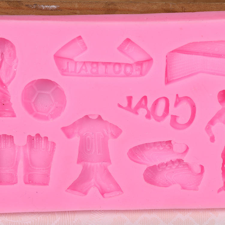 European Cup Football Silicone Fondant Soap 3D Cake Baking Mold Cupcake Jelly Candy Chocolate