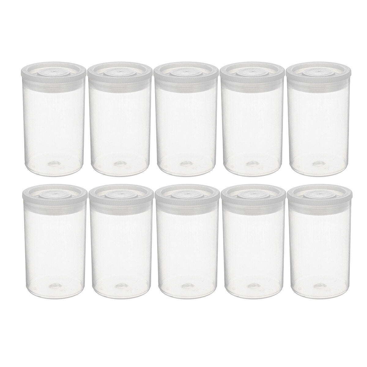 10Pcs Empty Black White Bottle 35mm Film Cans Canisters Containers for Kodak Fuji