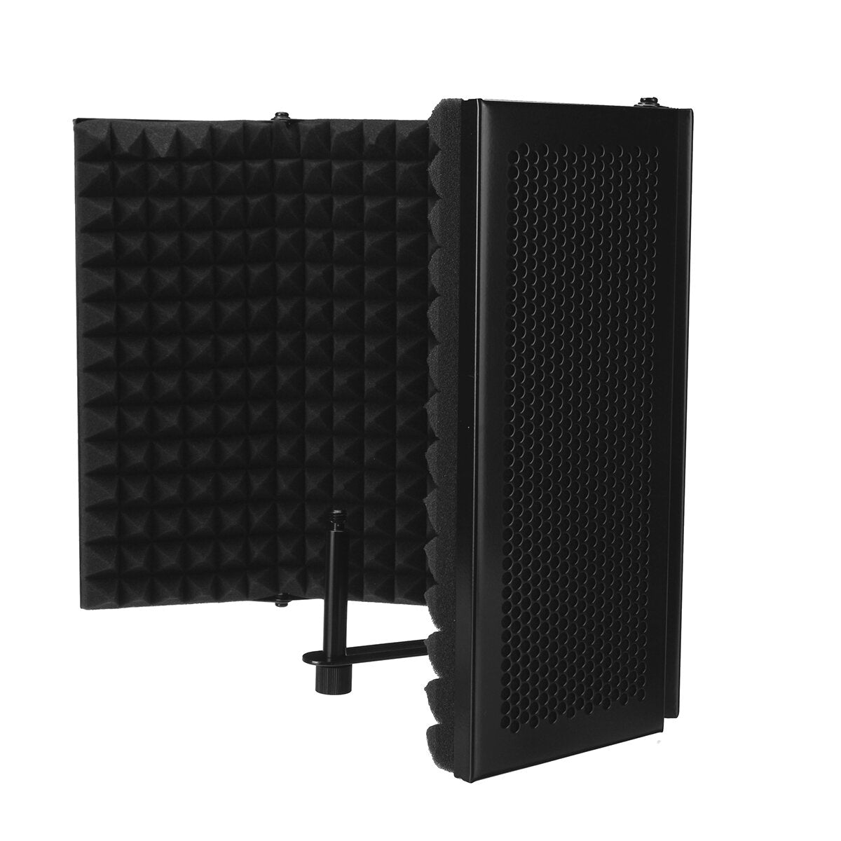 5 Panel Foldable Studio Microphone Isolation Shield Recording Sound Absorber Foam Panel Support Bracket