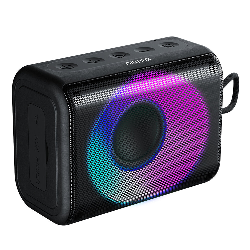 AirAux AA-WM2 10W TWS bluetooth V5.1 Speaker 360 Stereo 2000mAh Battery RGB Light 0.25KG Lightweight Outdoors Travel Mini Wireless Speaker