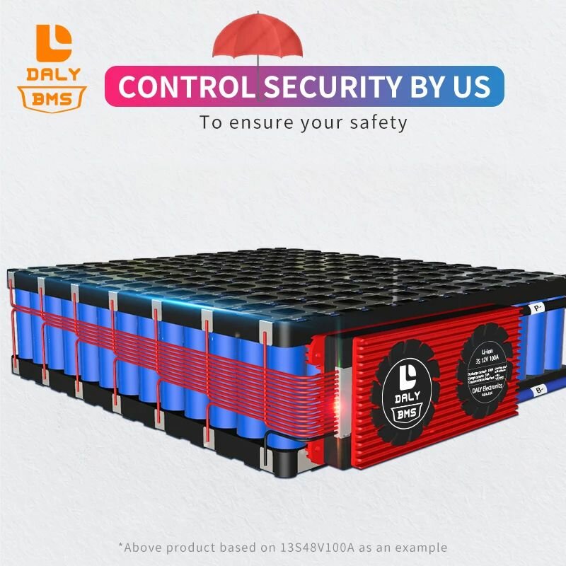 DALY 3.7V Li-ion 13S 48V 80A 100A 120A 150A 200A 500A 18650 PCM Battery Protection Board BMS Swith Balanced Lithium Battery Module
