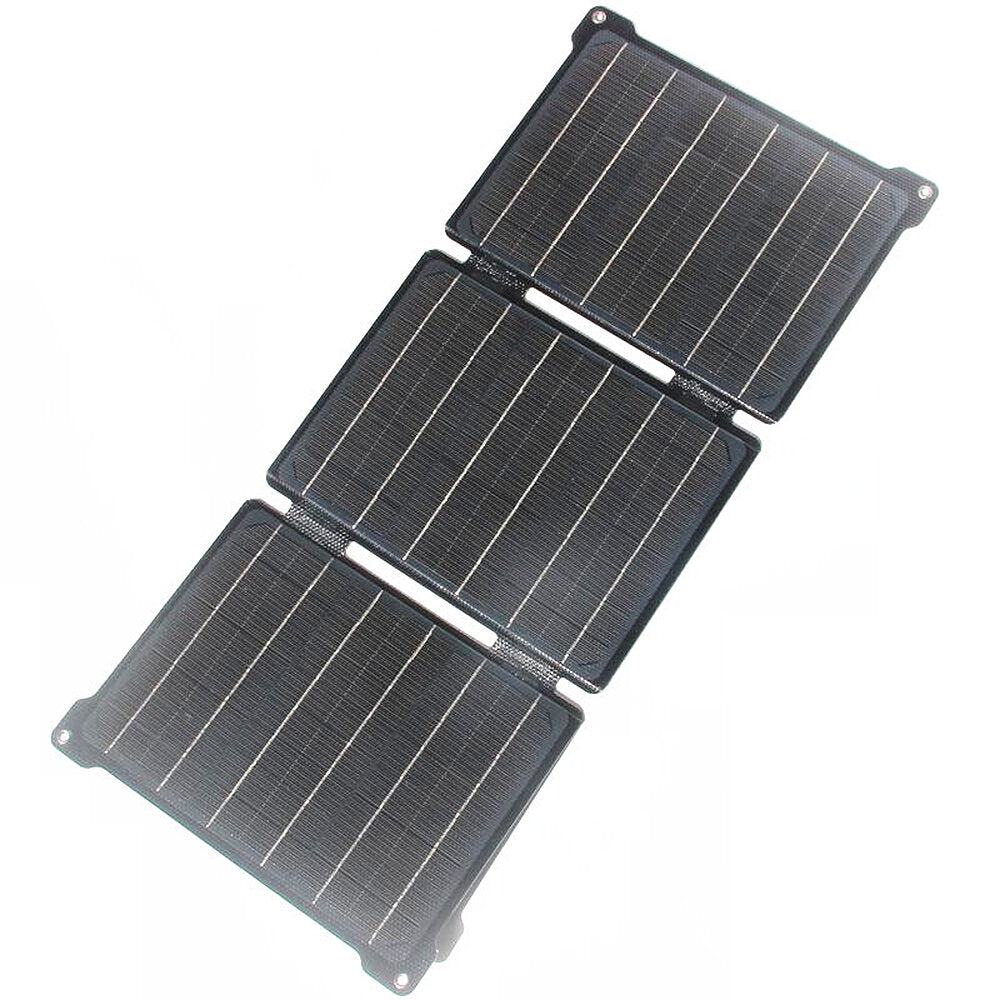 21W ETFE Solar Panel Charger 5V/12V Portable Folding Solar Charger with USB DC Ports for Phone Charging Outdoor Camping Hiking Traveling
