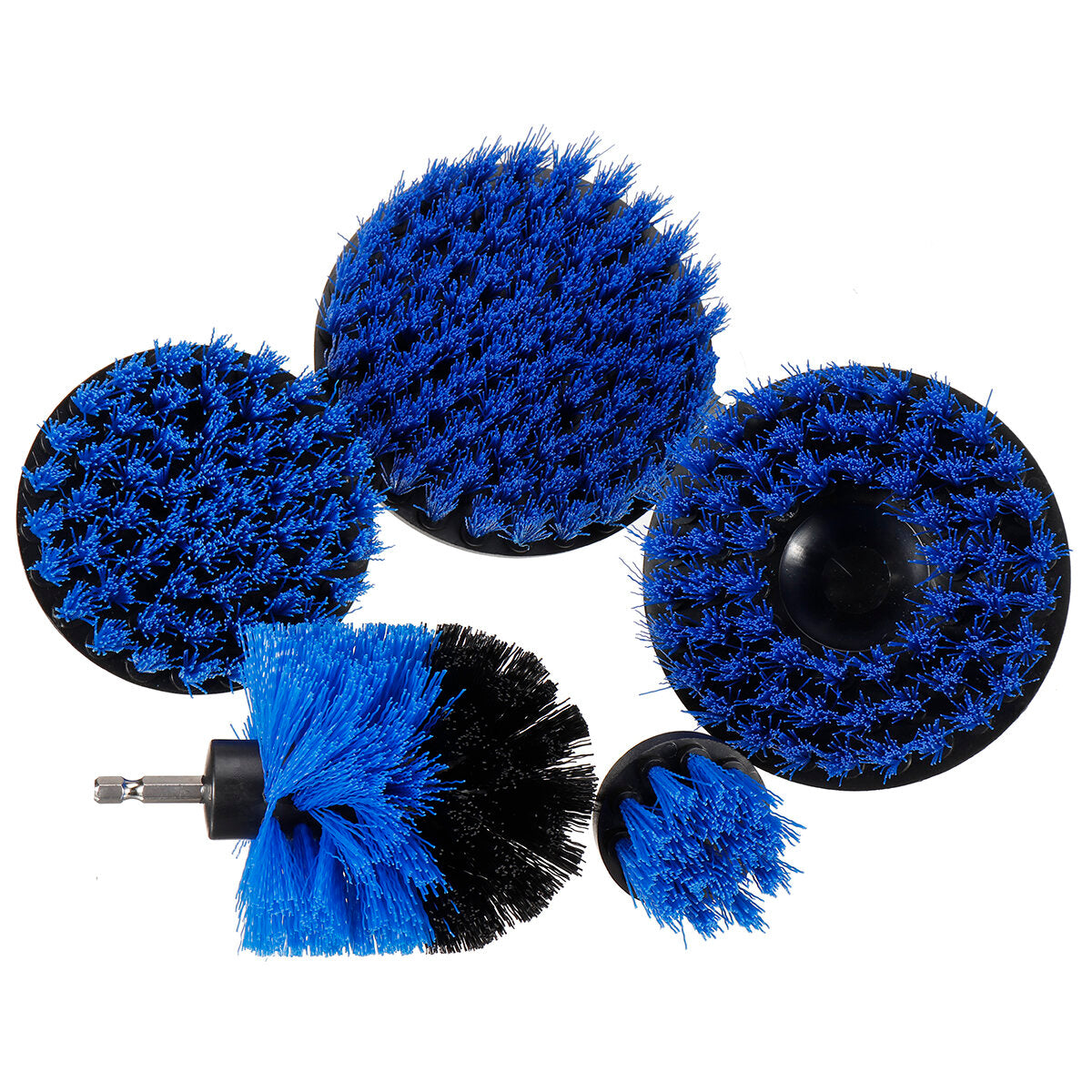 5Pcs Scrub Brush Drill Attachment Kit Power Scrubber Cleaning Brushes Grout Tile