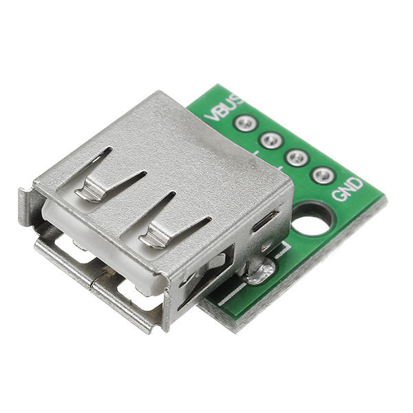 2Pcs USB 2.0 Female Head Socket To DIP 2.54mm Pin 4P Adapter Board