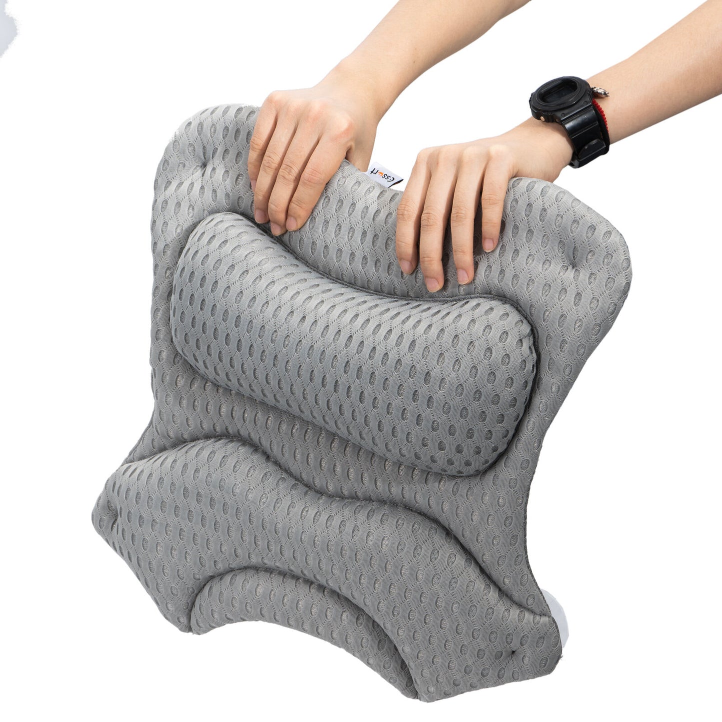 Essort Bath Pillow Spa Neck Back Support Bathtub Tub 3D Mesh Cushions Suction Cups