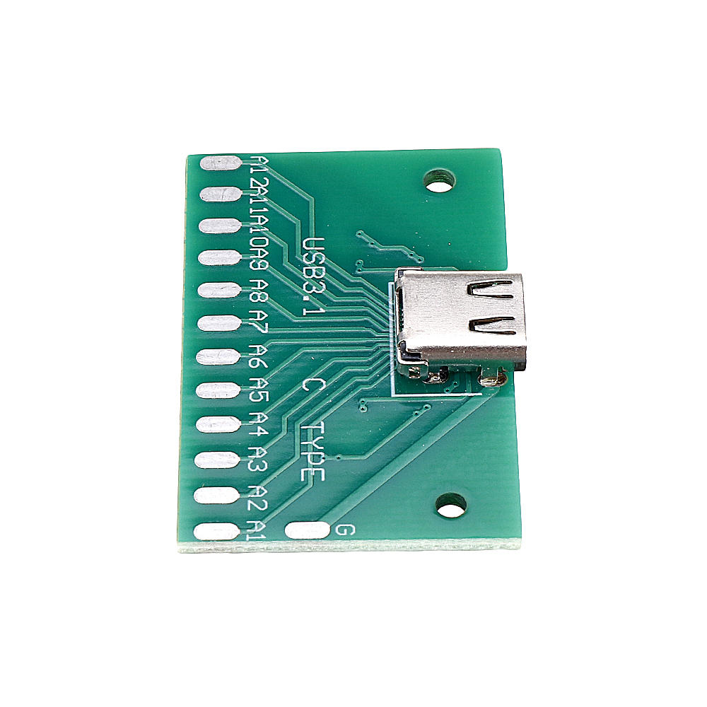 5pcs TYPE-C Female Test Board USB 3.1 with PCB 24P Female Connector Adapter For Measuring Current Conduction
