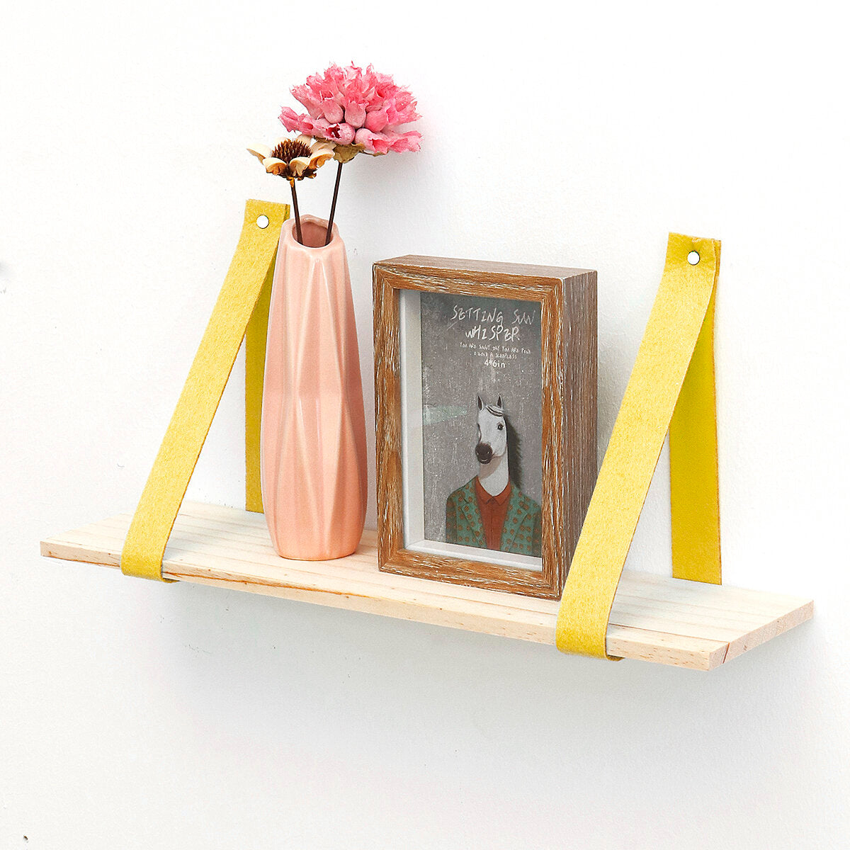 Hanging Wall Shelf Vintage Storage Floating Bookshelf Home Decorations