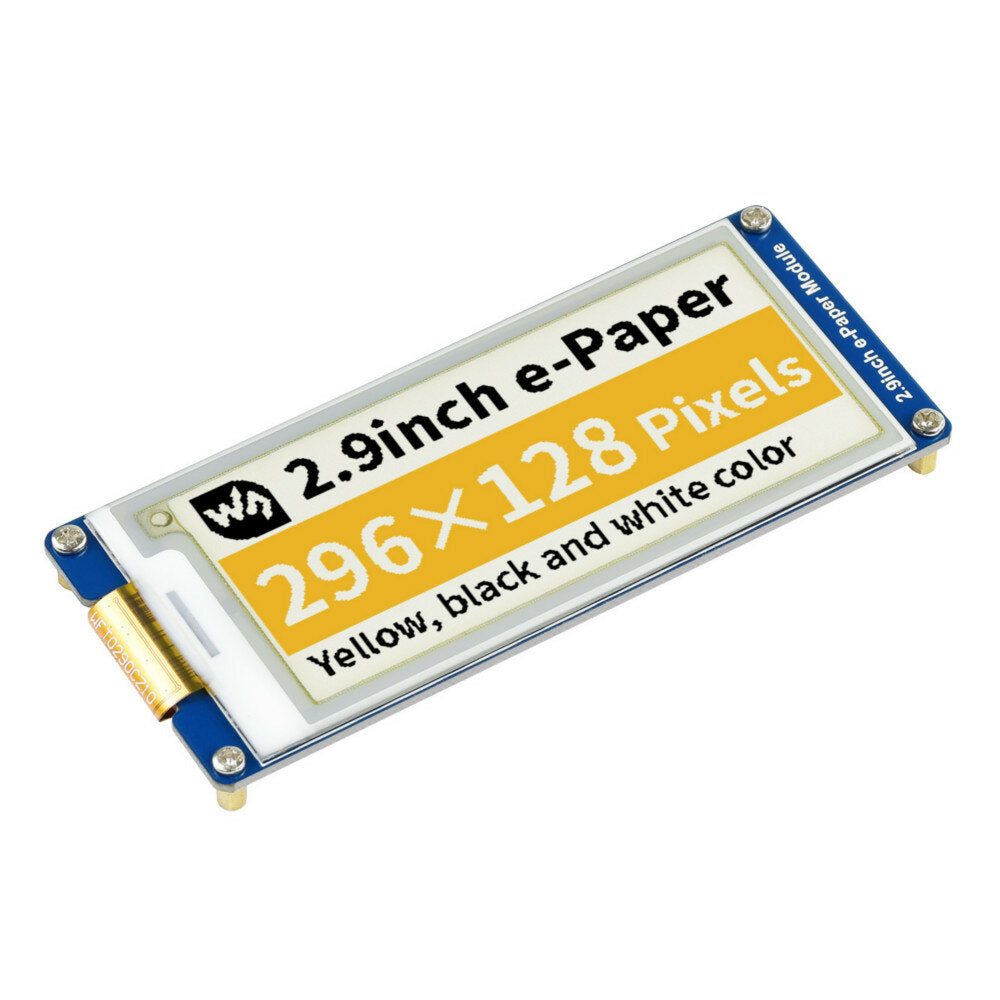 Waveshare 2.9 Inch ink Screen E-Ink Display 296128 Resolution Black Yellow White Three-color E-paper Module