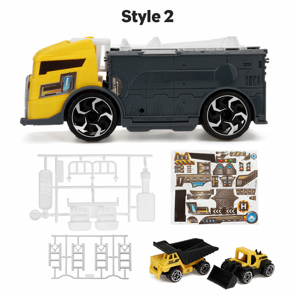 Fire Fighting Suit / Engineering Suit / 4 Red Cars / 4 Yellow Cars Deformation Fire Fighting Engineering Cars Storage Parking Lot Puzzle Inertia Car Model Toys
