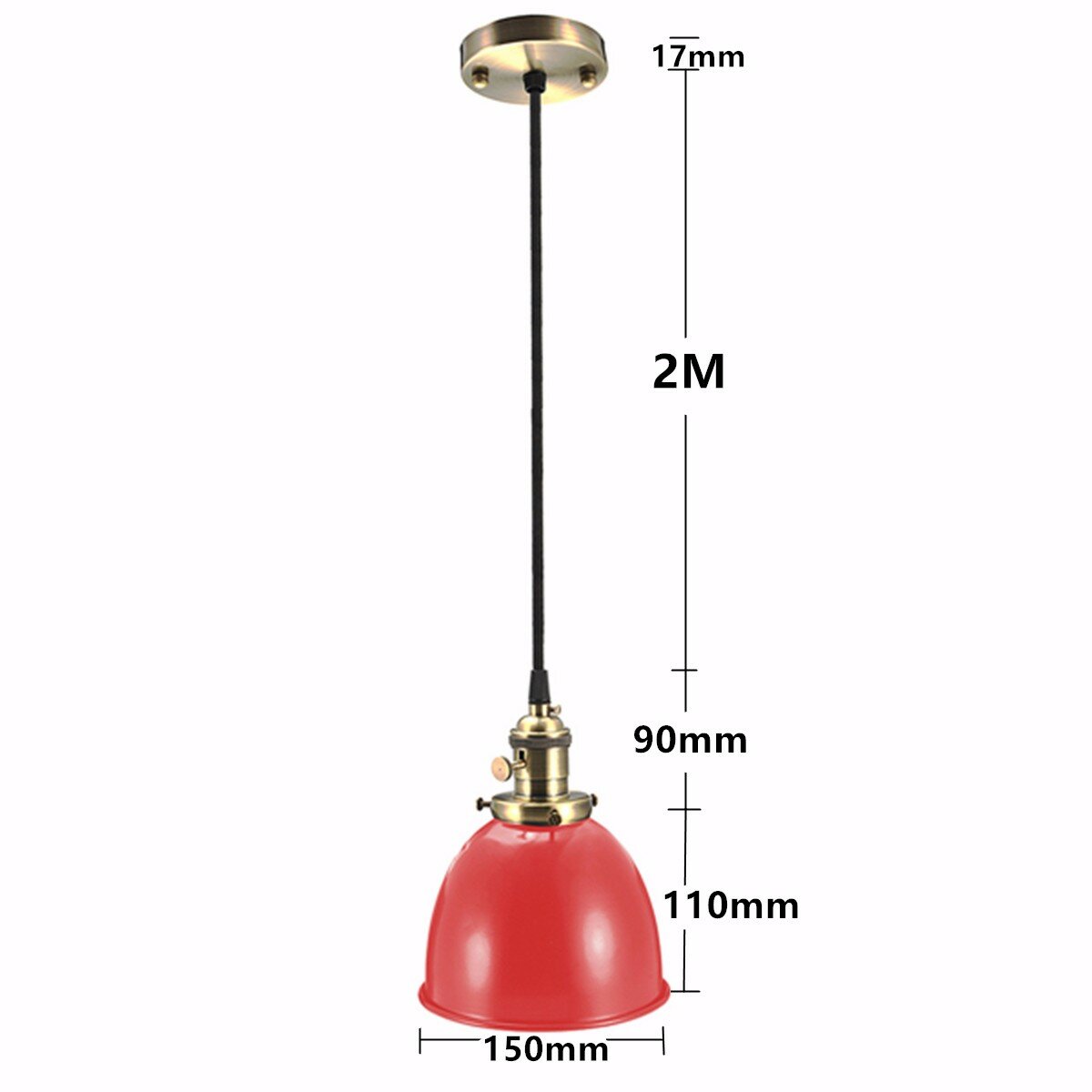 Elfeland Cafe Style Retro Ceiling Light Pendant Metal Shade-Modern Rustic Industrial Vintage Look-E27 Socket Height-adjustable Lampshade-for Loft Bar Cafe Light Ceiling Lamp Shade