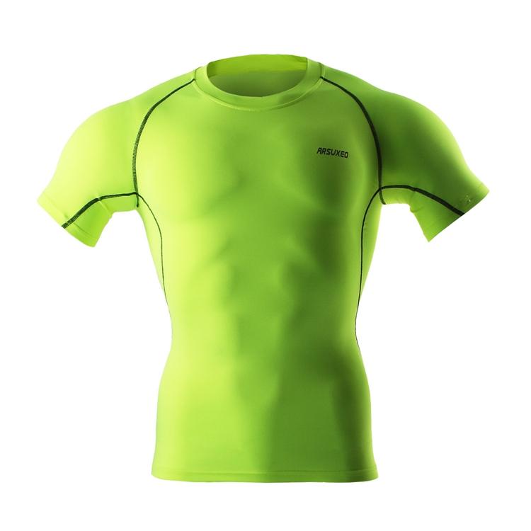 ARSUXEO Outdoor Cycling Short Sleeve Elasticity Tight Bicycle Clothes Jersey Breathable Quick Dry