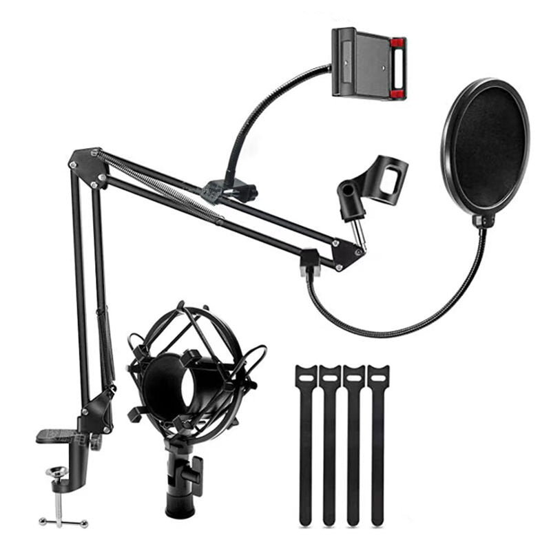 Bakeey NB-35 Microphone Suspension Arm Stand Clip Holder Adjustable Metal Boom Scissor Arm Stand
