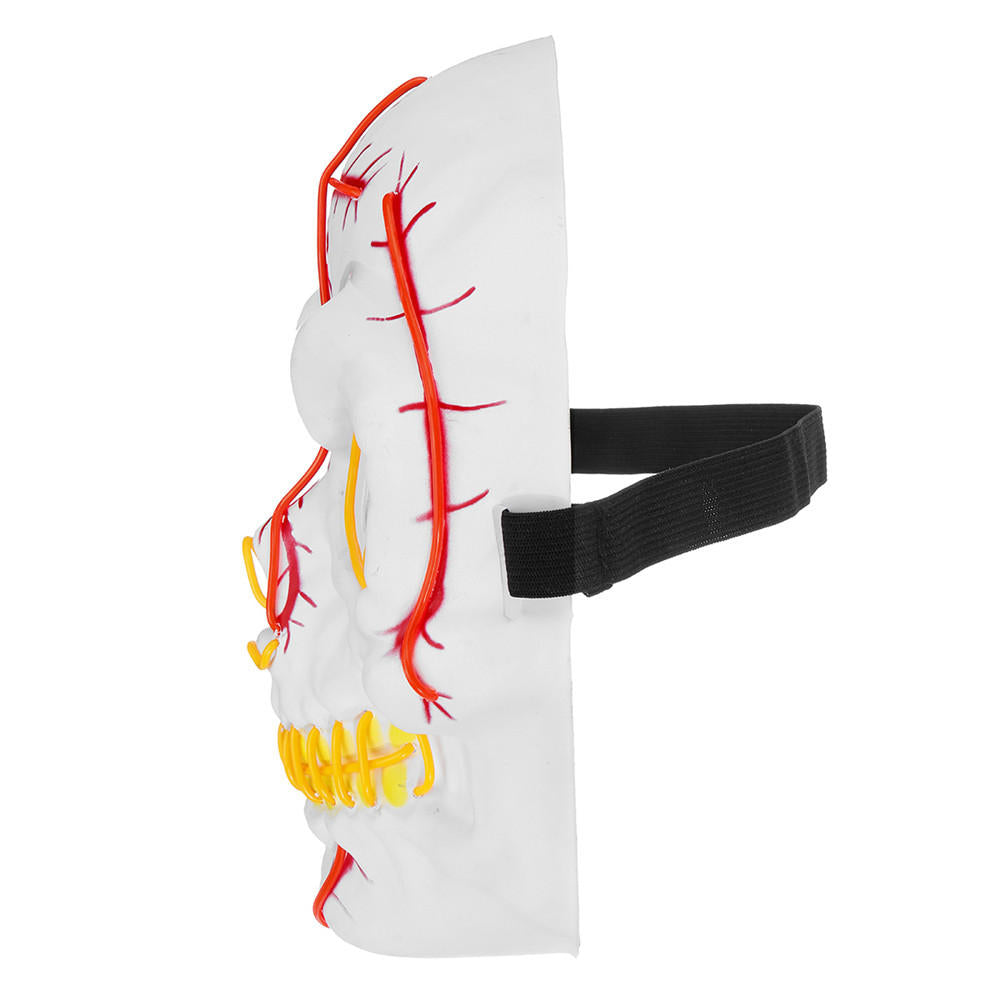 4-Modes Scary Mask Cosplay Led Costume Mask EL Wire Light Up for The Purge Movie