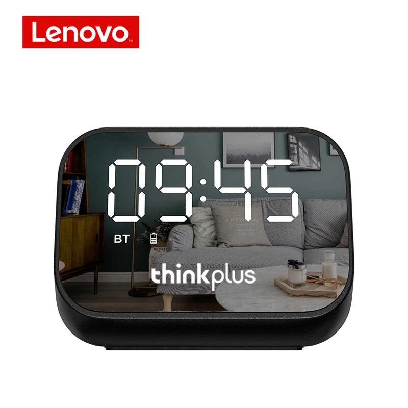Lenovo thinkplus TS13 Speaker Alarm Clock Mirror Wireless Bluetooth Speaker LED Digital Stereo Desktop
