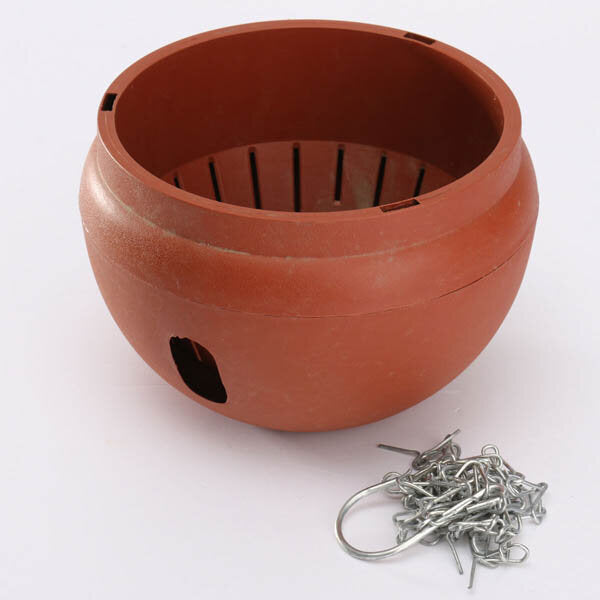 Plastic Hanging Planter Pot Home Yard Hanging Flowers Baskets With Chain