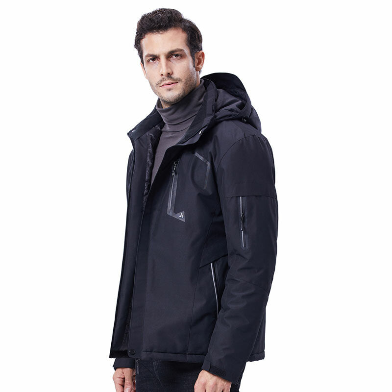 3Modes USB Electric Heated Coats Outdoor Waterproof Men Hooded Heating Jacket Thermal Winter Warm Clothes