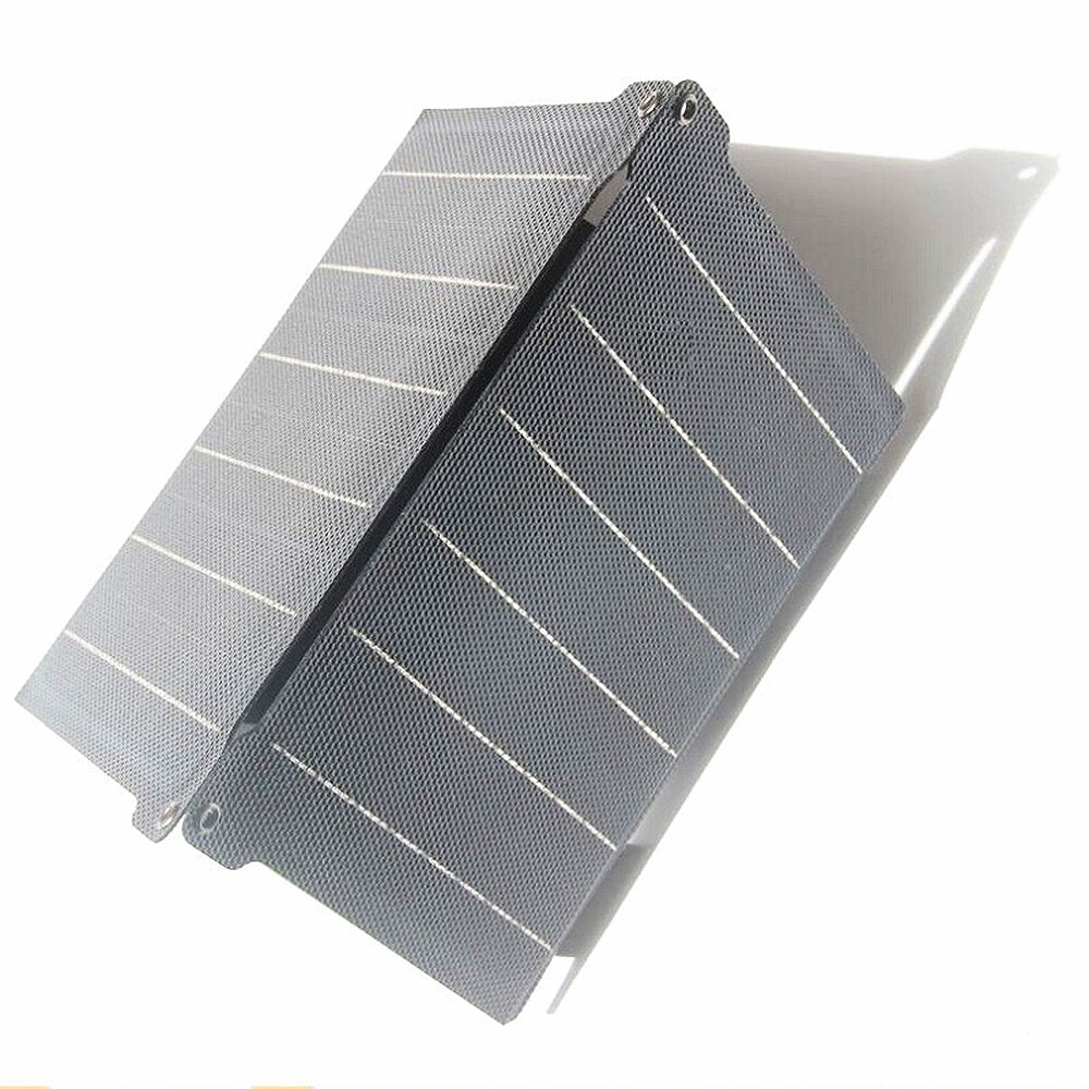 21W ETFE Solar Panel Charger 5V/12V Portable Folding Solar Charger with USB DC Ports for Phone Charging Outdoor Camping Hiking Traveling