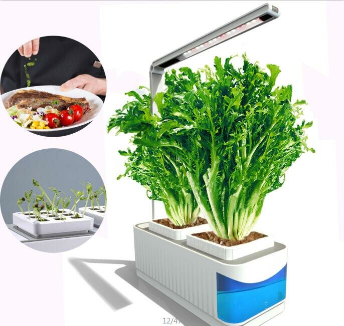 Blue Intelligent Plant Lamp 8W Home And Office Indoor Planting European / American / British Regulations Smart Plant Light