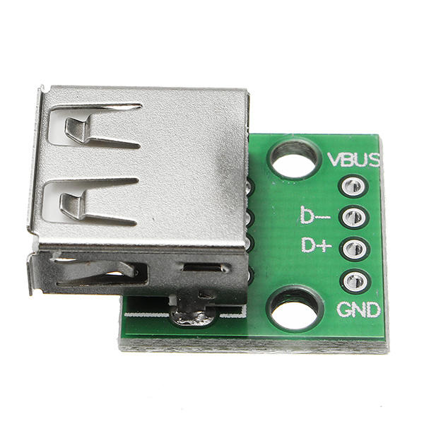 2Pcs USB 2.0 Female Head Socket To DIP 2.54mm Pin 4P Adapter Board