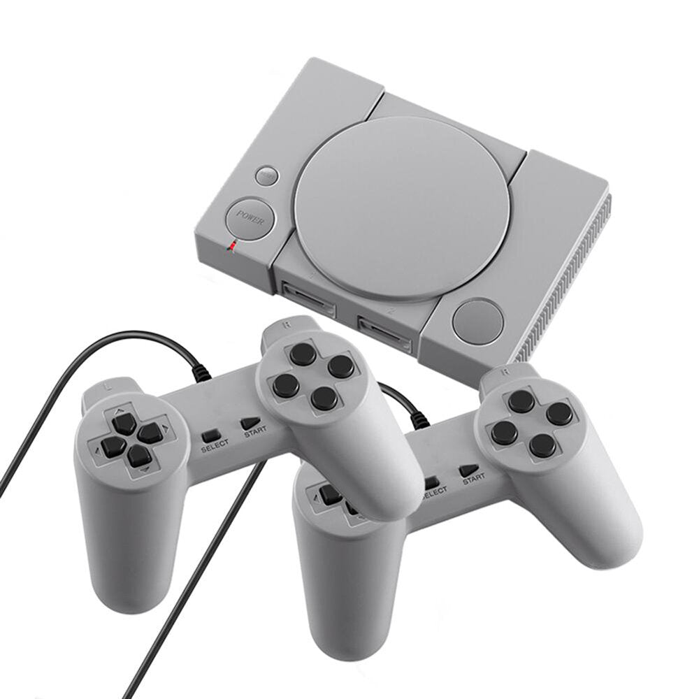 DATA FROG PS1 TV Game Console Mini 8-bit 620 Classical Games Retro Mini Video Game Player with Gamepad Game Controller