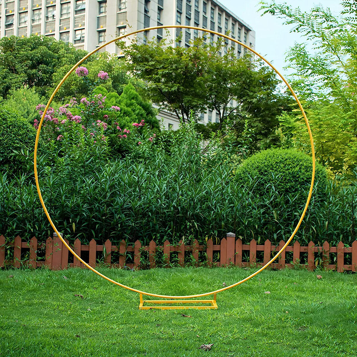 2M Metal Round Arch Stand Wedding Background Stand Birthday Party Decorative Balloon Stand DIY Iron Round Flower Frame