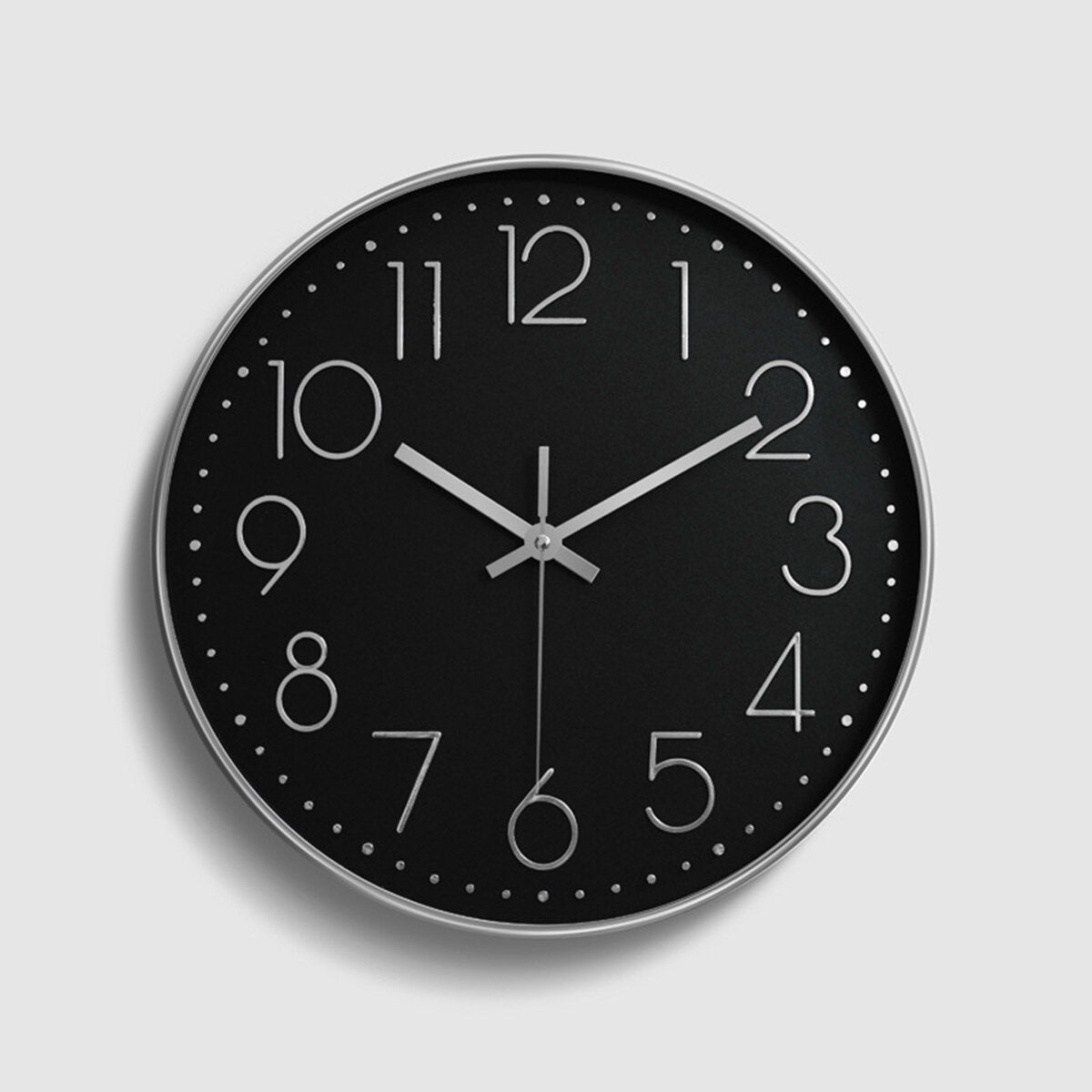 12'' Modern Gold Black White Silent Wall Clock Hanging Home Office Room Decor