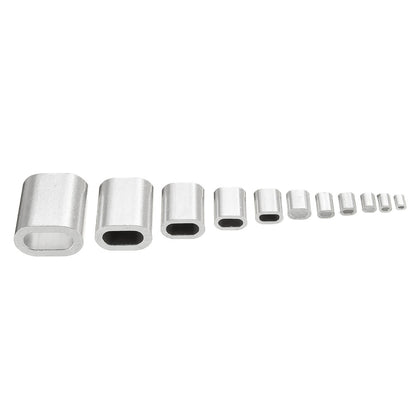 0.5-6mm Mini Aluminum Fishing Leader Sport Oval Sleeve Crimp