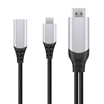 4K*2K USB-C to HDTV Dongle Cable Same Screen PD 100W Type-C Video Cable for Computer Smartphone TV Projector