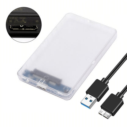 MnnWuu SATA3 to USB3.0 Hard Drive Enclosure Case Support  2.5 Inch SATA HDD SSD External Hard Disk Box for Desktop Laptop