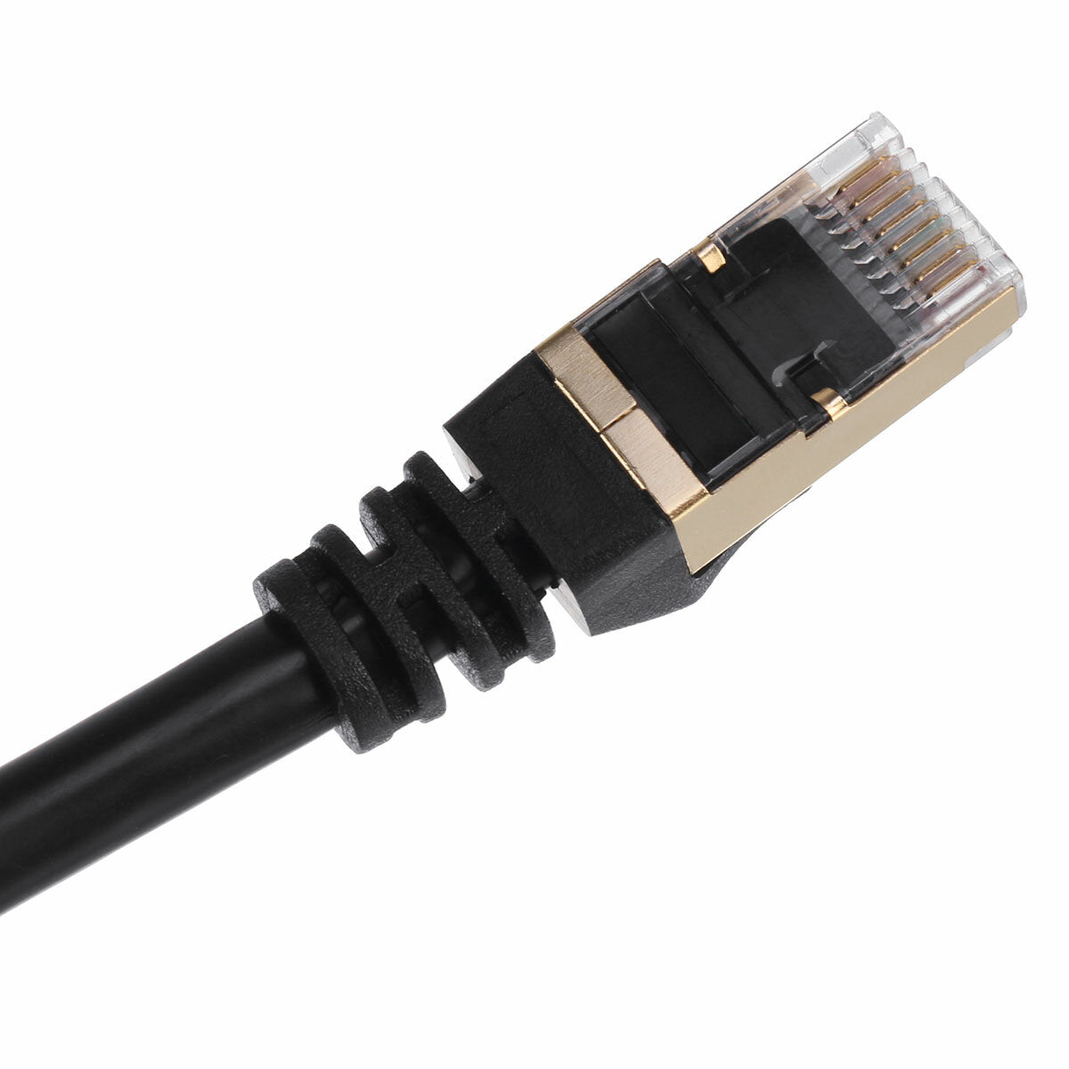Black Cat7 28AWG High Speed Pure Copper Core Networking Cable Cat7 Cable LAN Network RJ45 Patch Cord 10 Gbps 8-Core Pure Copper