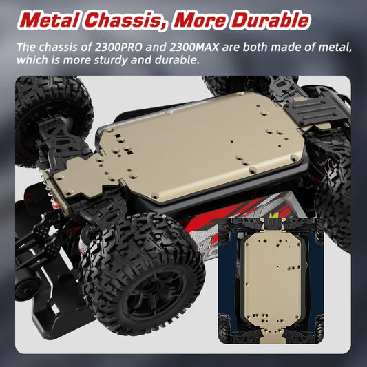 1:16 70KM/H Or 50KM/H 4WD RC Car With LED Remote Control Cars High Speed Drift Monster 4x4 Truck for Kids Toy 2300PRO 2300MAX