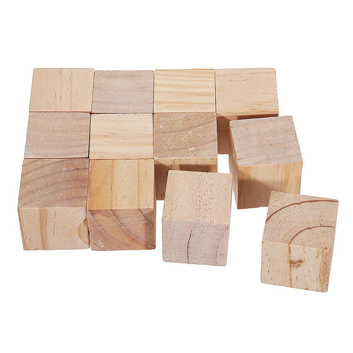 1.5/2/3/4cm Pine Wood Square Block Natural Soild Wooden Cube