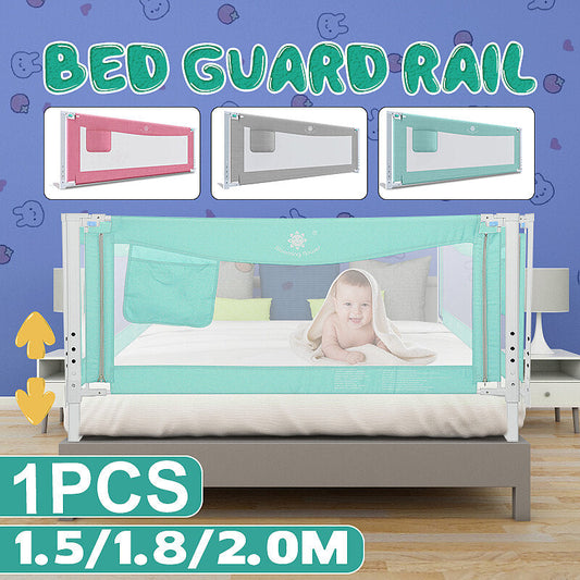 1.8/2/2.2m Child Safety Bed Guard Rail Toddler Crib Side