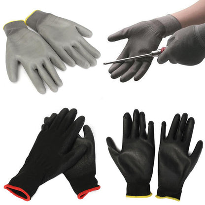 1 Pair Pu Palm Coated Nylon Precision Protective Safety Work