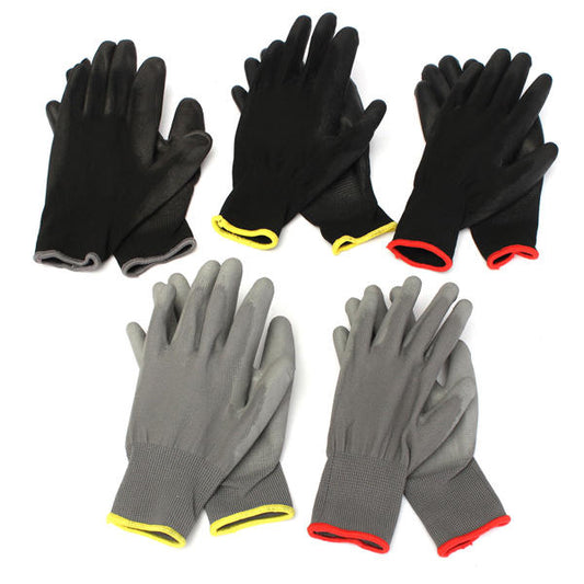 1 Pair Pu Palm Coated Nylon Precision Protective Safety Work