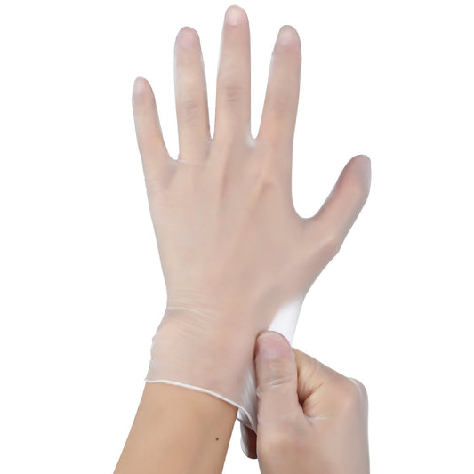 100 Pcs Disposable Latex Free Rubber Gloves Powder For