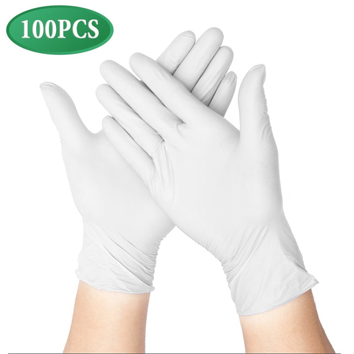 100 Pcs Nitrile Disposable Gloves Powder Free Rubber Latex