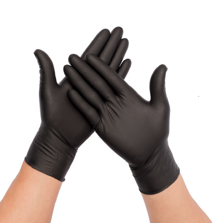 100 Pcs Nitrile Disposable Gloves Powder Free Rubber Latex