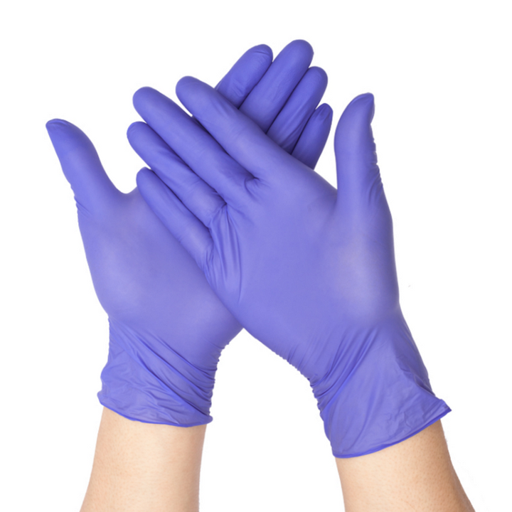 100 Pcs Nitrile Disposable Gloves Powder Free Rubber Latex