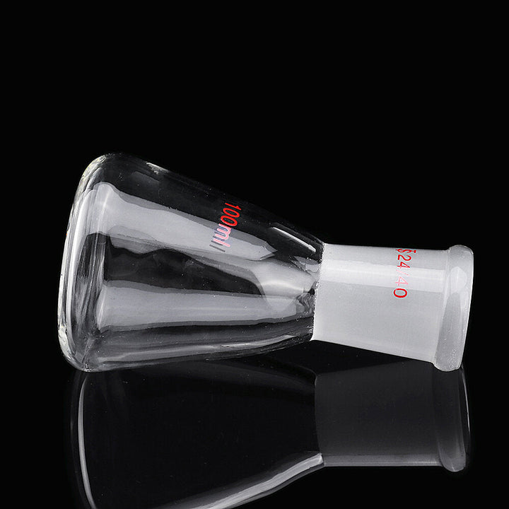 100ml 24/40 Clear Glass Erlenmeyer Flask Conical Bottle