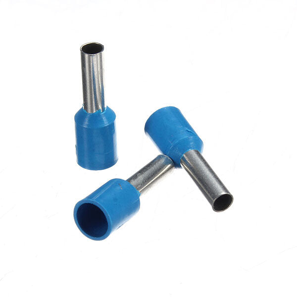100pcs Awg 14 Blue Wire Copper Crimp Insulated Cord Pin End