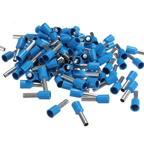 100pcs Awg 14 Blue Wire Copper Crimp Insulated Cord Pin End