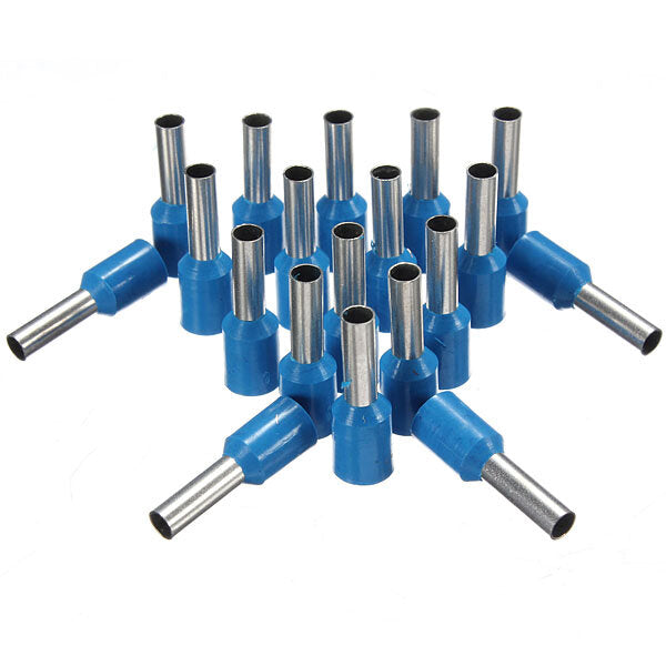 100pcs Awg 14 Blue Wire Copper Crimp Insulated Cord Pin End