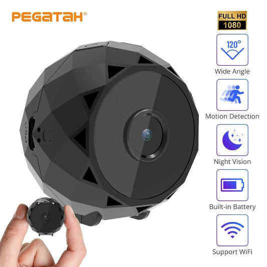 1080p Mini Wifi Ip Camera 120 Viewing Video Recorder Remote