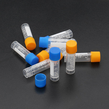 10pcs 1.8ml Plastic Graduated Vial 0.063oz Cryovial Tube