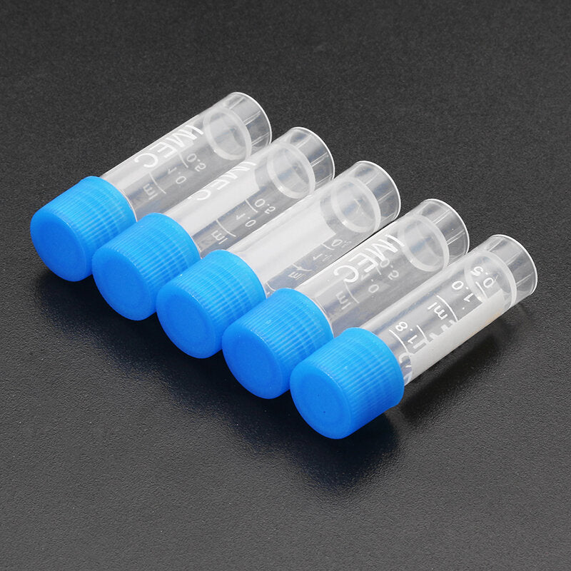 10pcs 1.8ml Plastic Graduated Vial 0.063oz Cryovial Tube