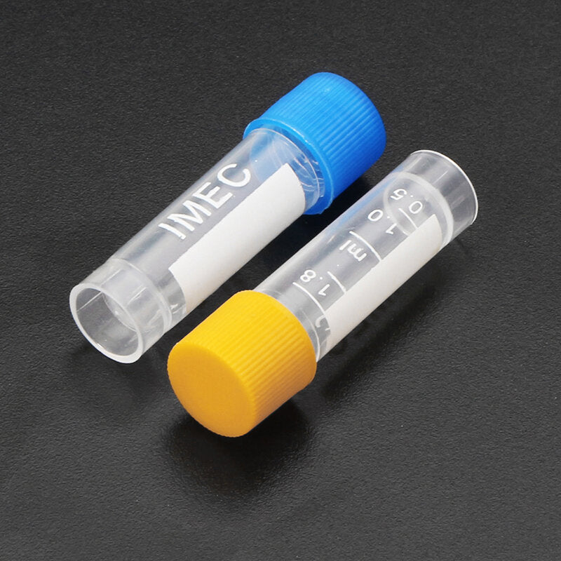 10pcs 1.8ml Plastic Graduated Vial 0.063oz Cryovial Tube