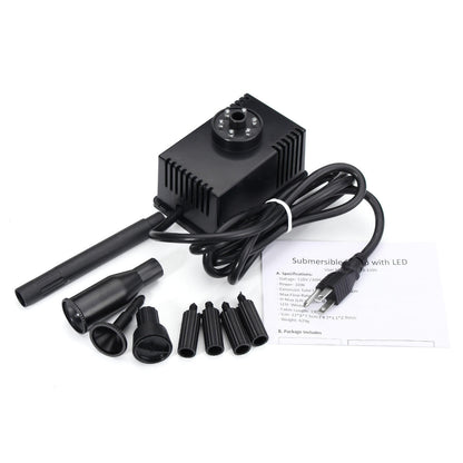 10w 600l/h Waterproof Aquarium Water Pump Mini Fish Pond Led