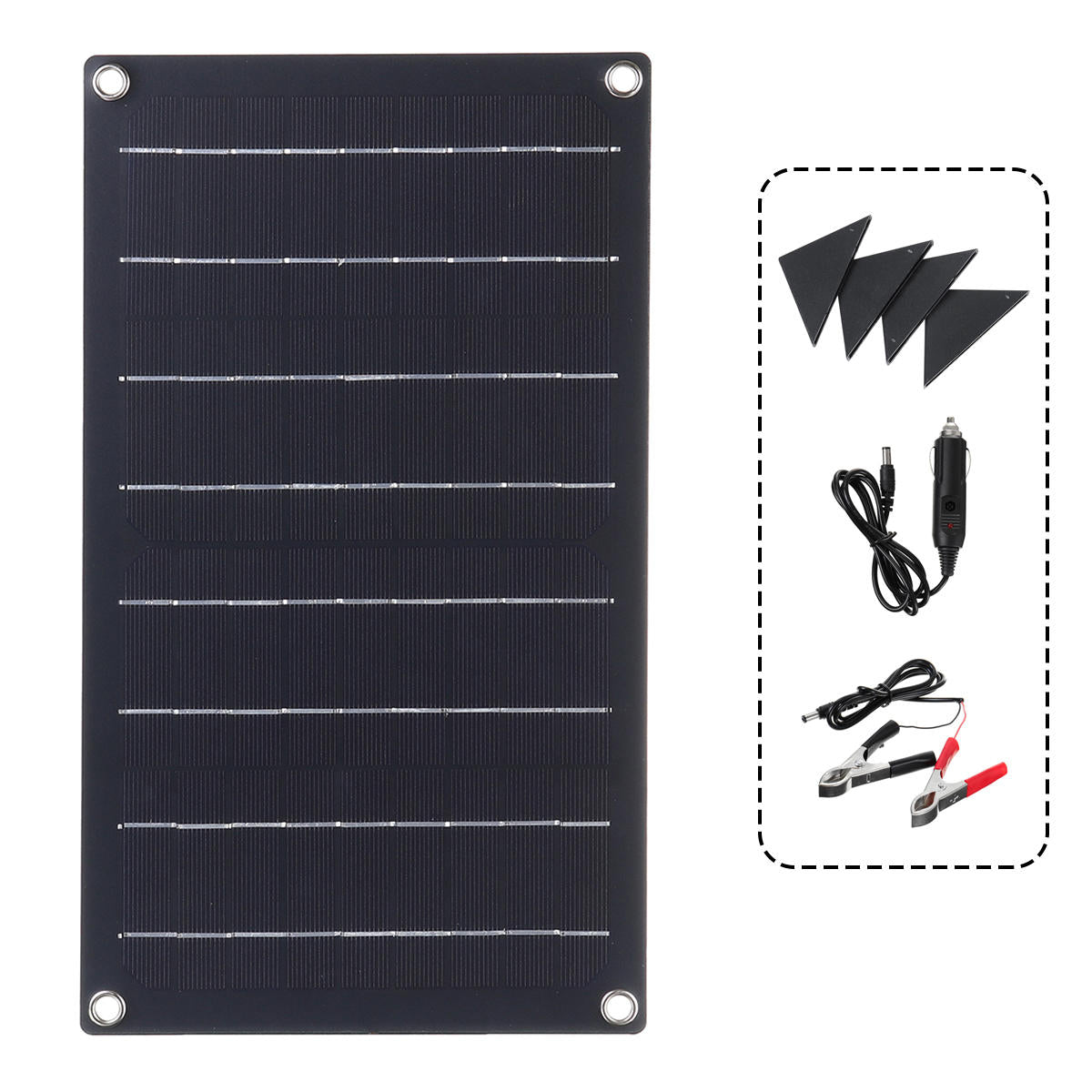 10w Etfe Solar Panel Waterproof Car Emergency Charger With 4